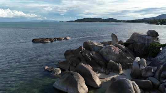 泰国苏梅岛海岛海滨岛屿自然风光航拍