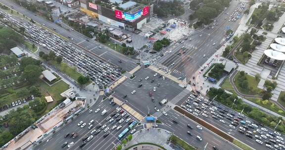 广东省东莞市城市风光航拍