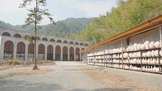 景德镇旅游景点丙丁柴窑建筑空镜运镜