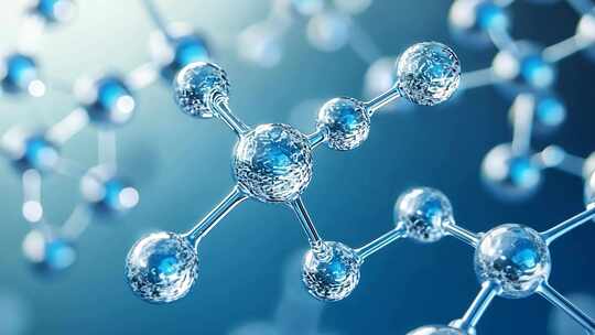 微观下的水分子结构展示