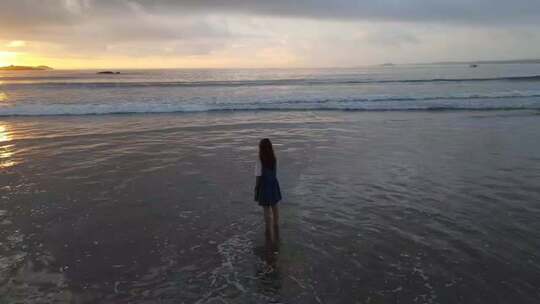 平潭海边龙王头沙滩航拍