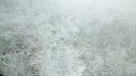 寒潮冬天下雪的村庄田野