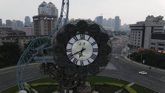 天津航拍世纪钟
