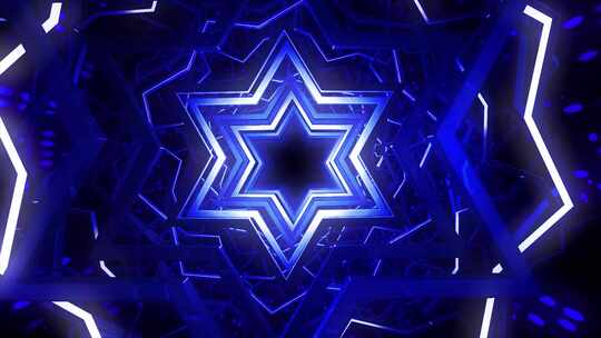 动态蓝色形状隧道背景