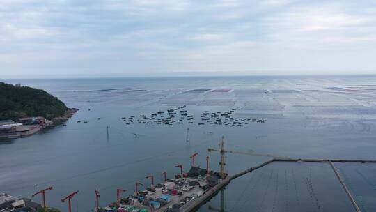 航拍大连旅顺龙王塘海边视频素材模板下载