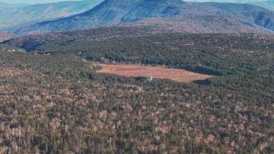 吉林长白山老里克湖秋季航拍风景