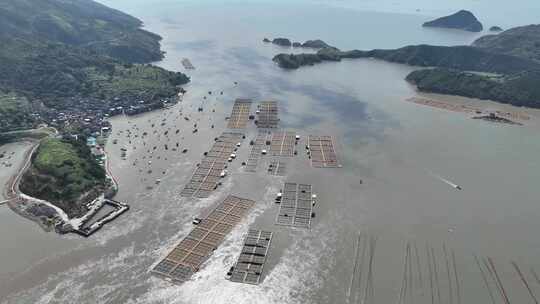 大海航拍 福建霞浦 嵛山岛天湖 岛屿森林