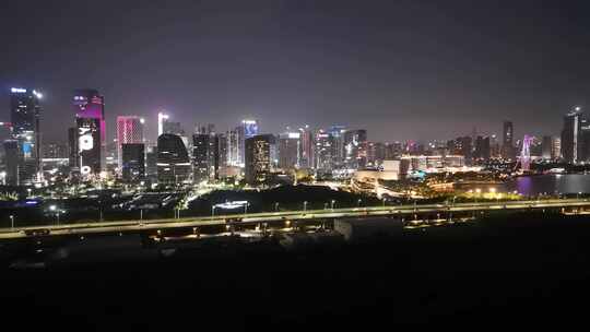 深圳前海中心CBD城市蓝调夜景