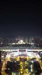 竖版视频江西九江站夜景