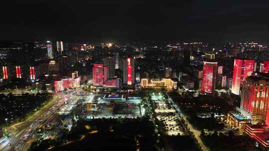 广东汕头时代广场万象城苏宁广场夜景