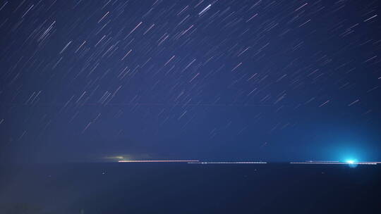 海南夜空的星轨视频素材模板下载