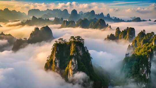 山间云海自然风光