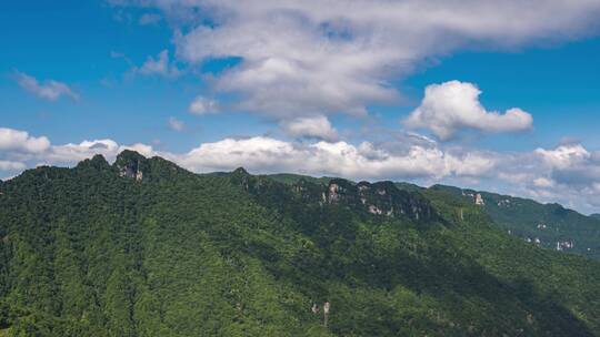 湖北神农架林区天燕景区蓝天白云延时摄影