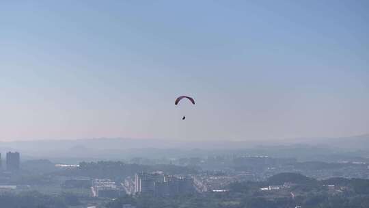 南岳衡山跳伞运动视频素材模板下载