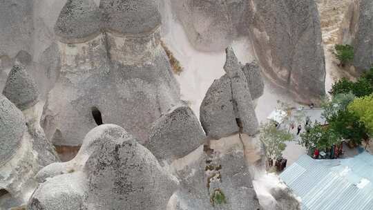 卡帕多西亚土耳其戈雷姆火山岩地层古代锥形