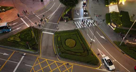 澳门赌城夜景航拍