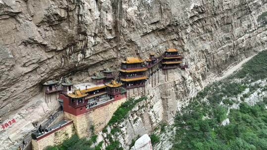 山西大同悬空寺航拍