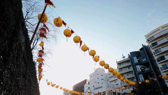 长崎，节日，日本，灯光