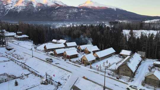 西北第一村白哈巴 边境村庄雪村