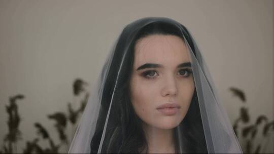 穿婚纱的新娘视频素材模板下载