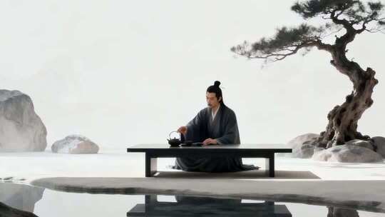 新中式意境山水古风禅意时光