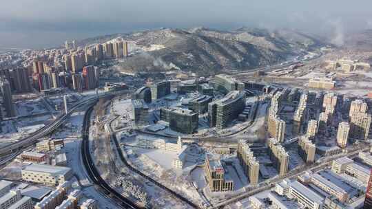 大连城市雪景