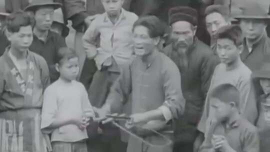 3040年代抗日宣传、街头文艺表演