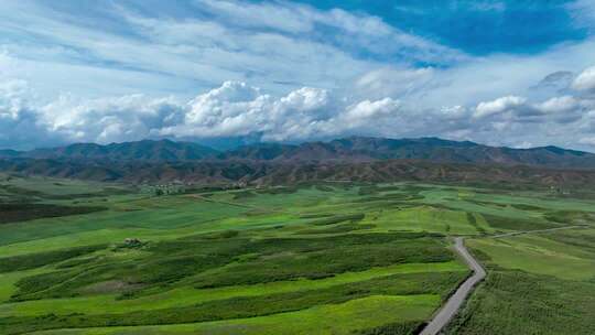 塔城北山航拍延时 塔尔巴哈台山