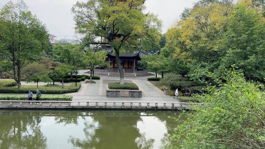 4k 中式园林风景特写