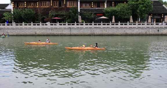 美丽河道 苏州斜塘老街建筑 好天气