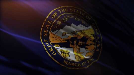 内布拉斯加州国旗挥舞-4K视频素材模板下载