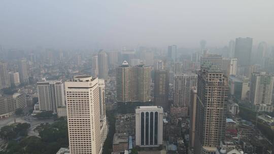 灰霾天气的广州海珠视频素材模板下载