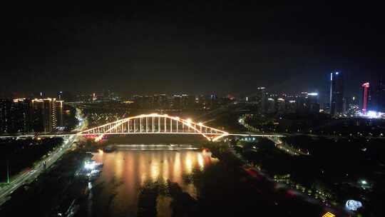 合集广东佛山城市夜景灯光航拍