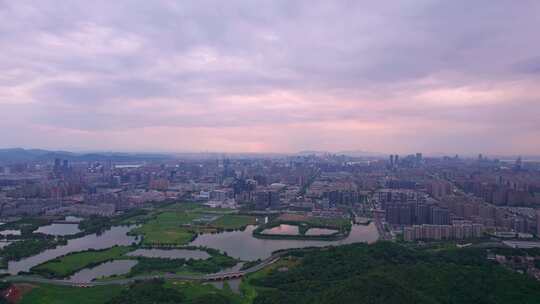 杭州滨江城市风景航拍