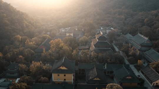 航拍灵隐寺