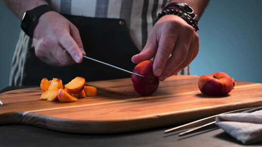 米其林厨师切水果食物刀法展示
