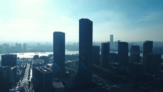 上海西岸环绕延时航拍