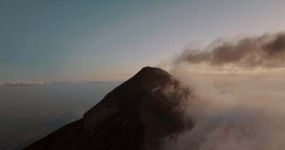 火山，烟雾，危地马拉，火地岛