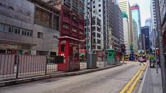 【正版素材】香港城市街道上环