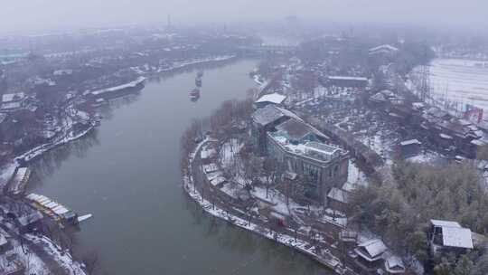 周至水街  下雪  冰雪世界