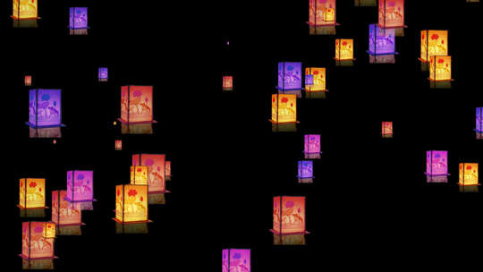 孔明灯背景素材