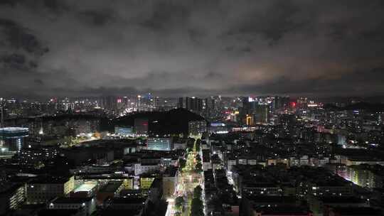 合集深圳大浪商业圈步行街夜景人流航拍