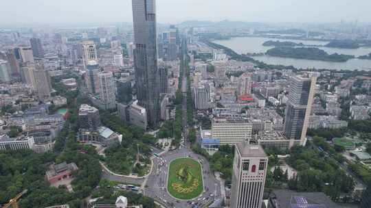 江苏南京城市风光高楼建筑航拍