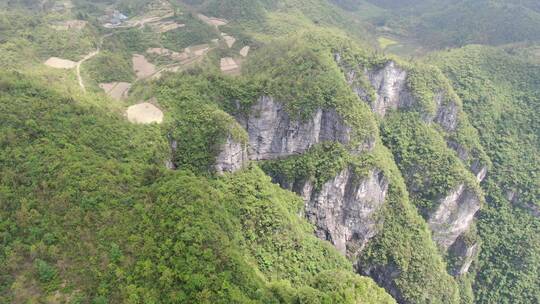 航拍大好河山青山绿水连绵山脉视频素材模板下载