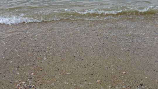 大海海浪沙滩风景蓝天白云实拍