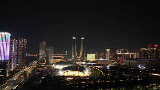 杭州之门夜景