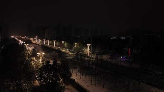 航拍雪景 冬至节气 冬天雪景  冬季