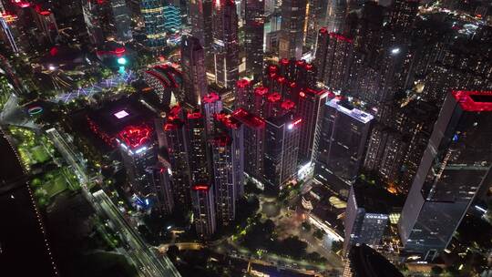 广州珠江新城航拍空镜