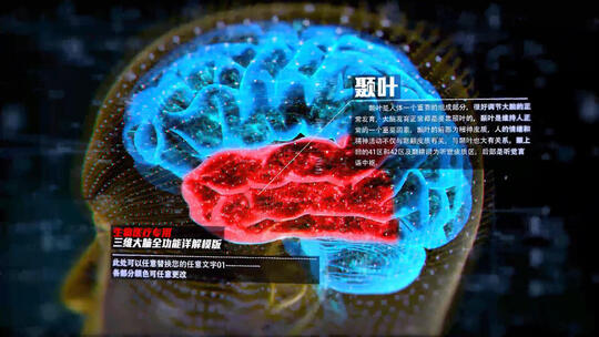 高科技人体医学大脑结构分析医疗宣传片片头