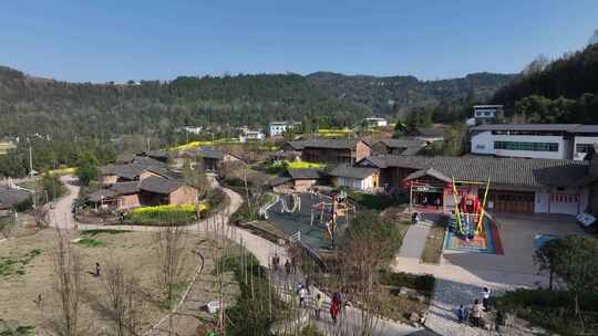 大巴山农村乡村旅游农家农田园美景乡愁